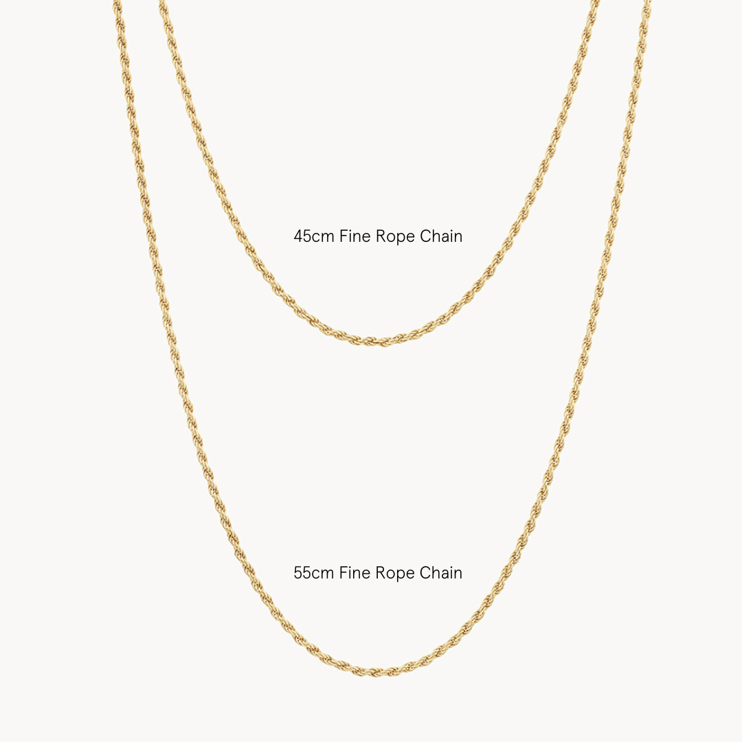 Fine Rope Chain Necklace in Gold Medley Jewellery