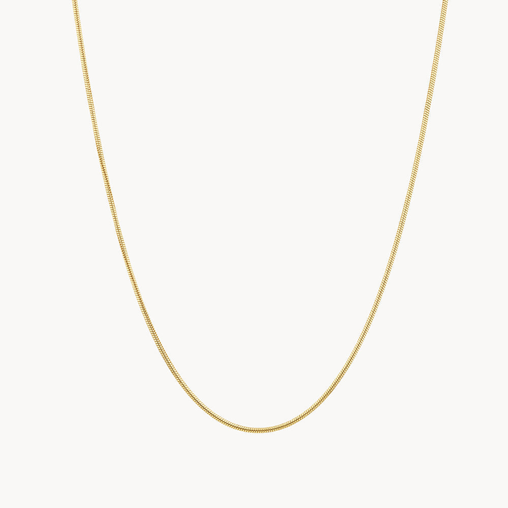 Fine Snake Chain Necklace in Gold