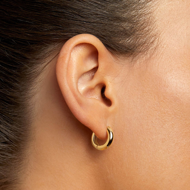 Medley Earrings Mini Curve Hoop Earrings in Gold