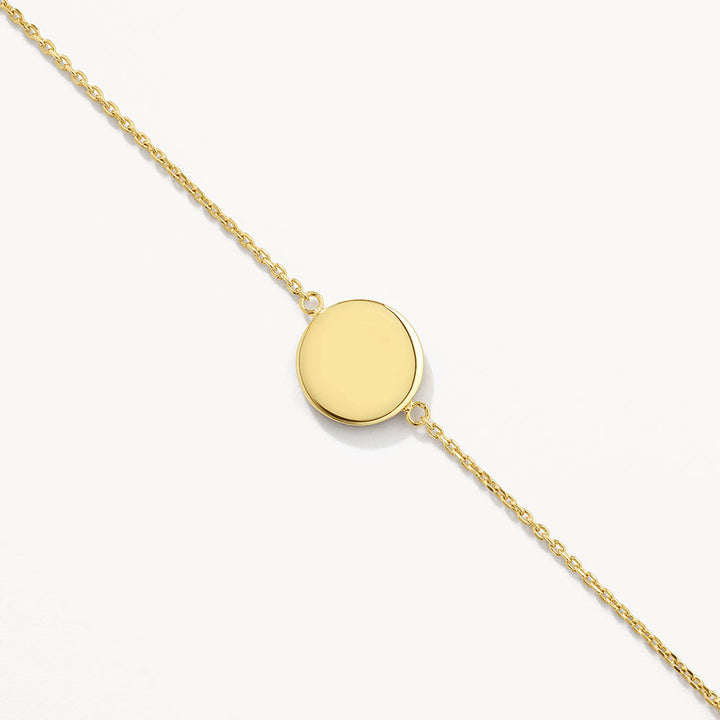 Mini Engravable Circle Bracelet in Gold