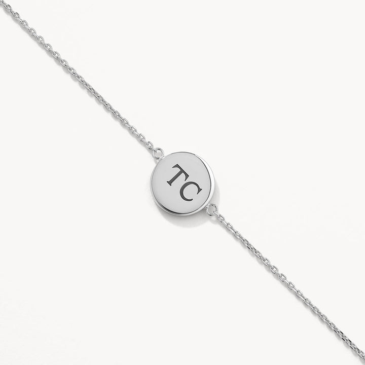 Medley Bangle/Bracelet Mini Engravable Circle Bracelet in Silver