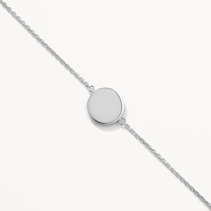 Mini Engravable Circle Bracelet in Silver