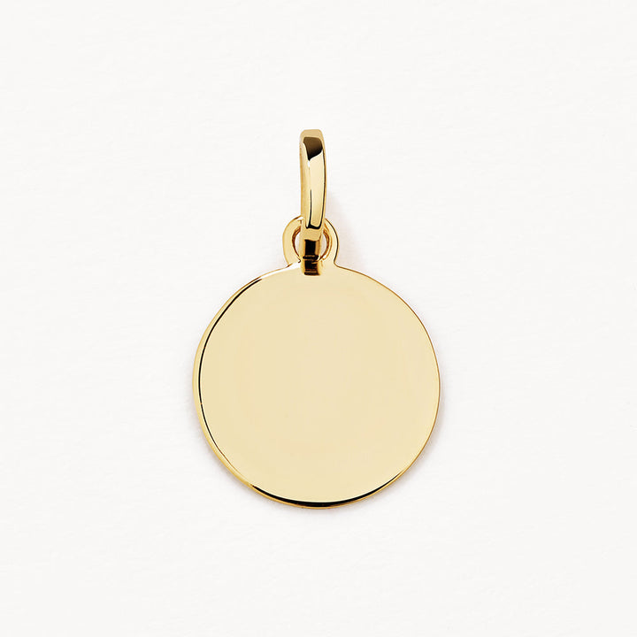 Medley Pendant Mini Engravable Disc Necklace in 10k Gold