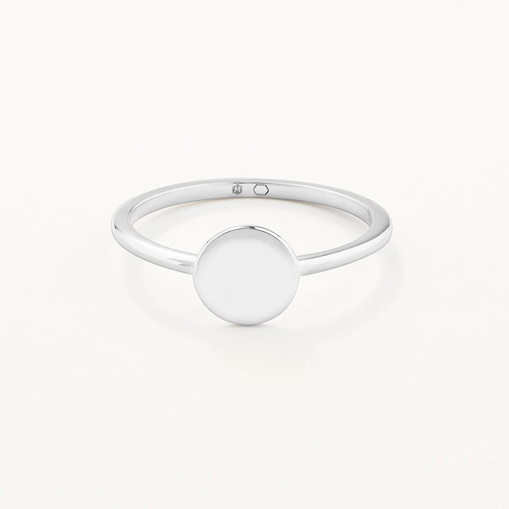 Medley Ring Mini Engravable Disc Ring in Silver