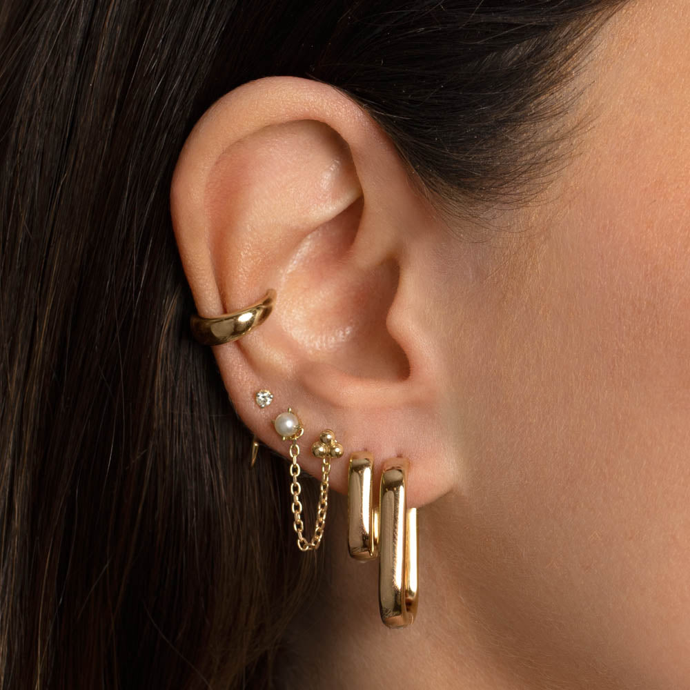 Medley Earrings Mini Paperclip Earrings in Gold