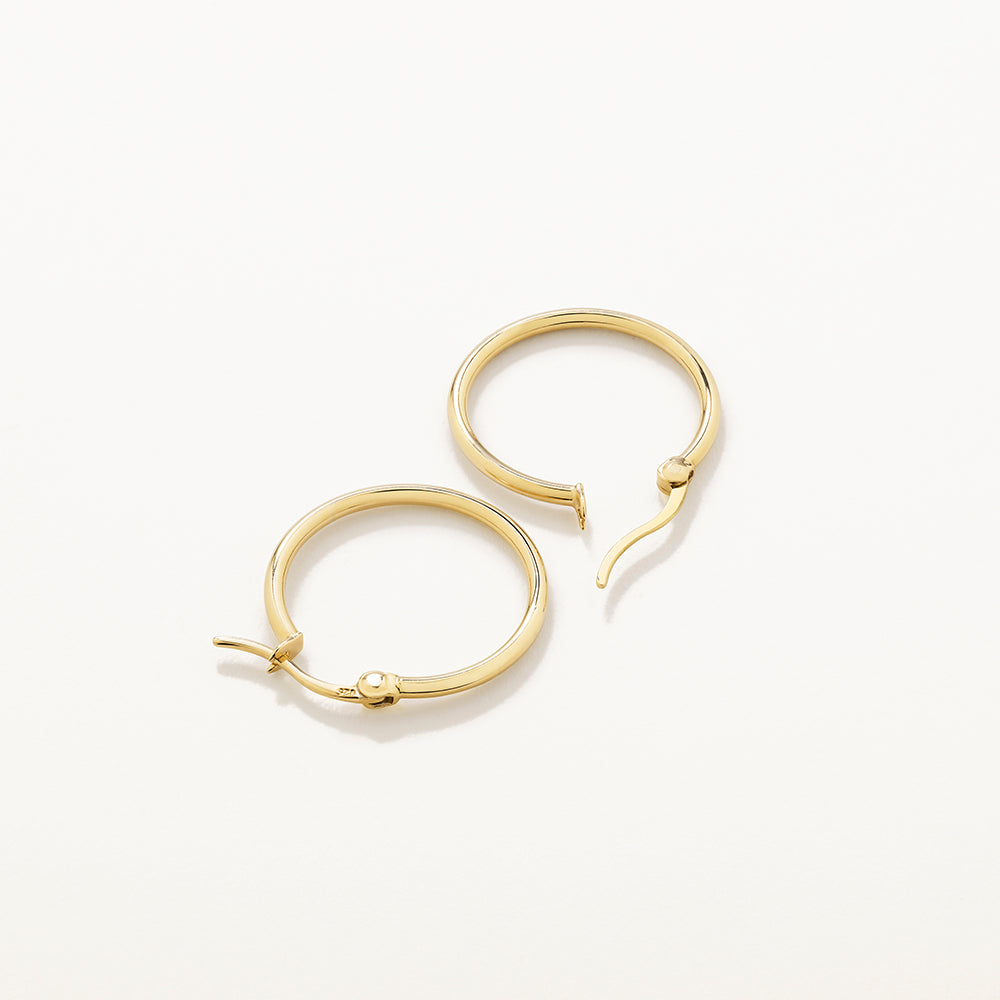 Mini Plain Hoop Earrings in Gold