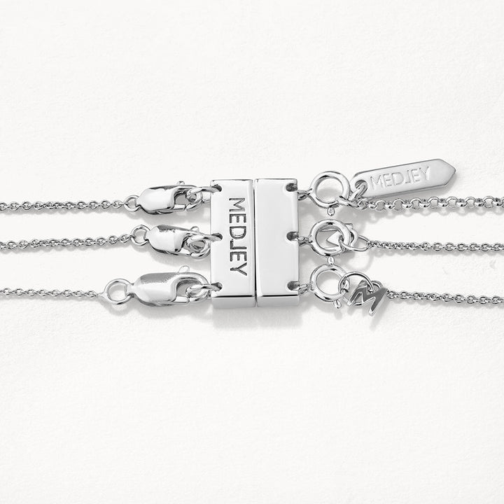 Multi Layered Necklace Connector in Silver