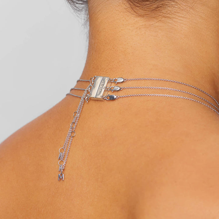 Multi Layered Necklace Connector in Silver
