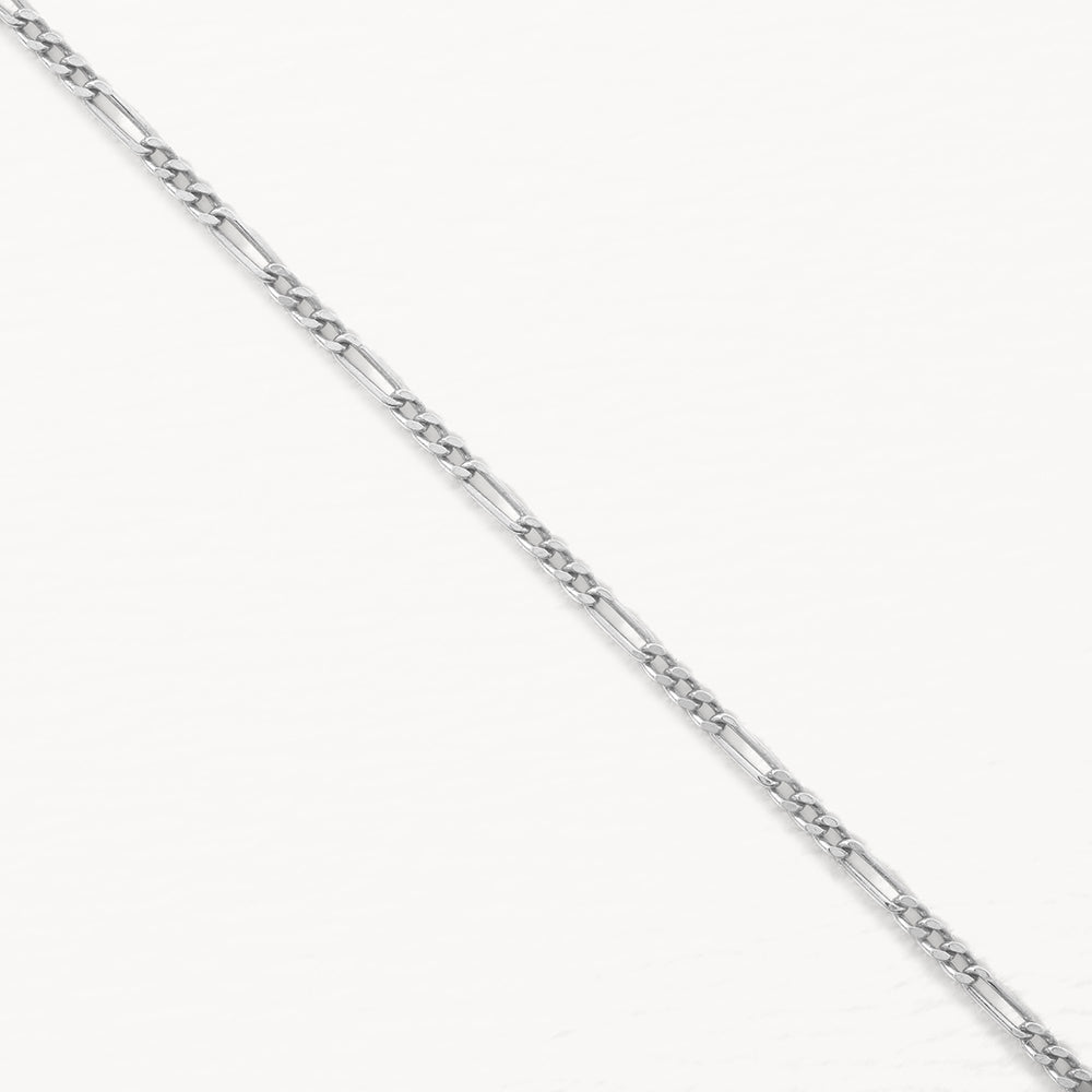Medley Necklace Oh So Fine Figaro Chain in Silver