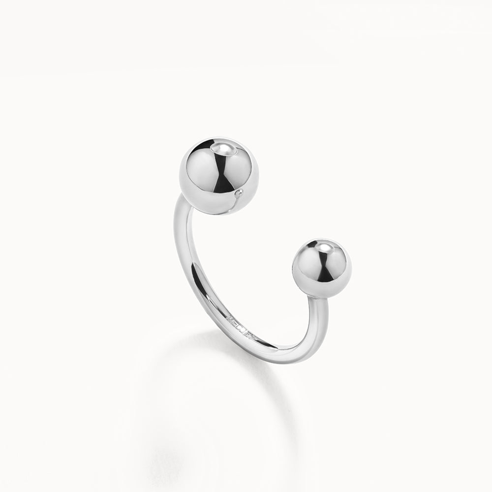 Medley Ring Open Ball Ring in Silver