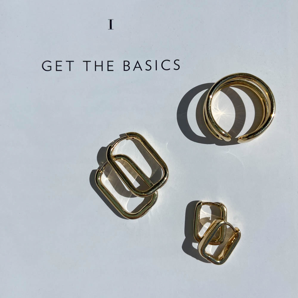 Open Paperclip Ring in Gold