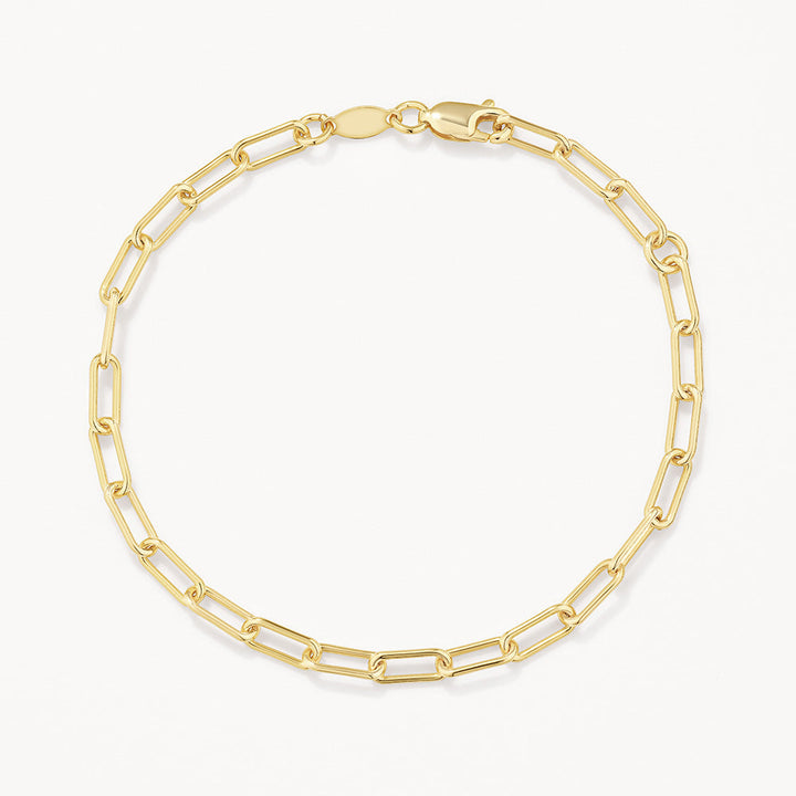 Paperclip Chain Bracelet in Gold