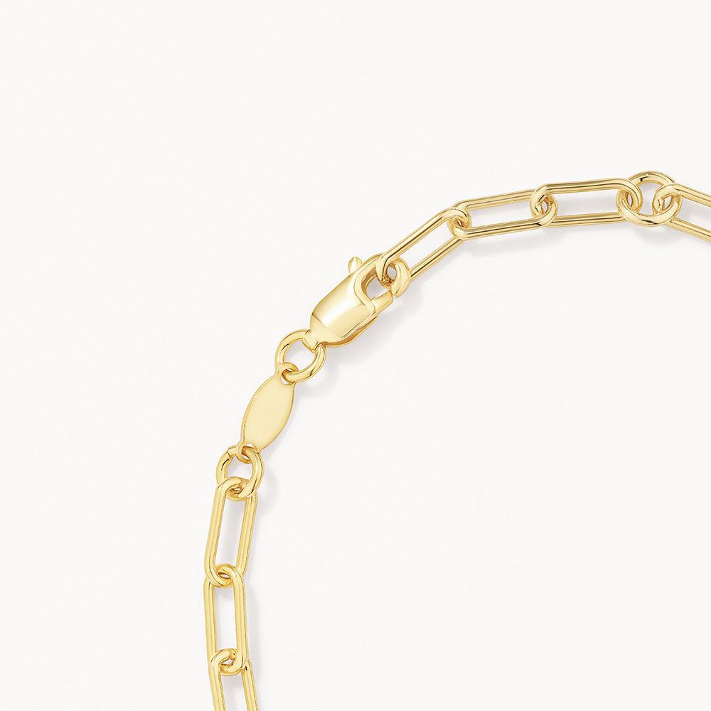 Paperclip Chain Bracelet in Gold