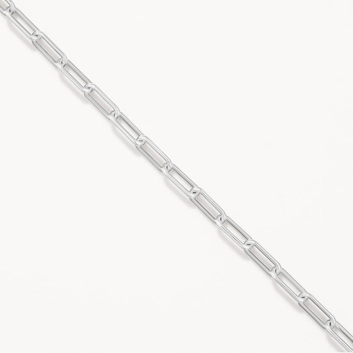 Paperclip Chain Necklace in Silver