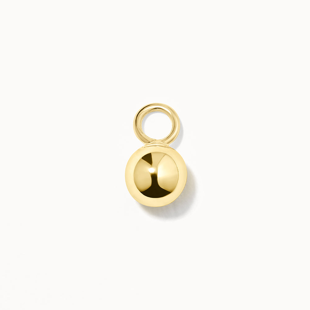 Medley Earrings Plain Ball Charm in 10k Gold