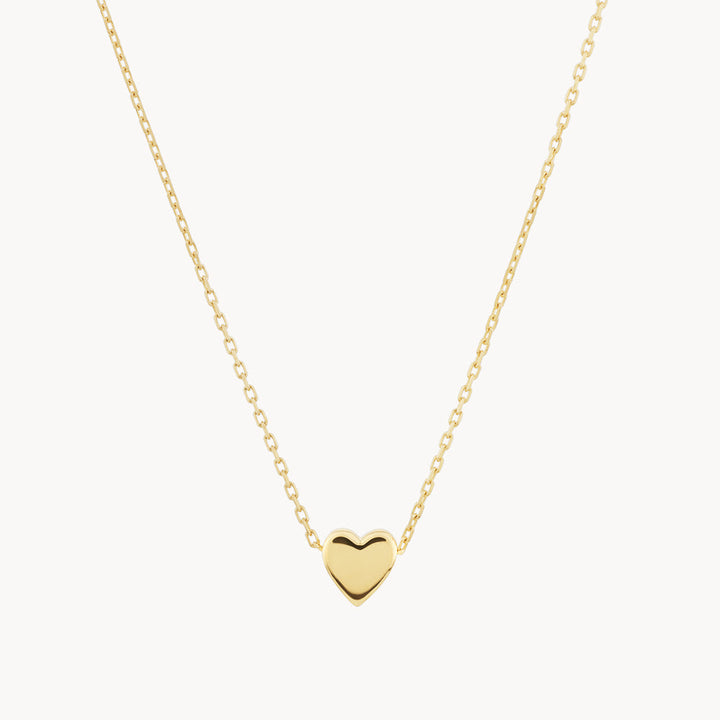 Plain Heart Necklace in 10k Gold