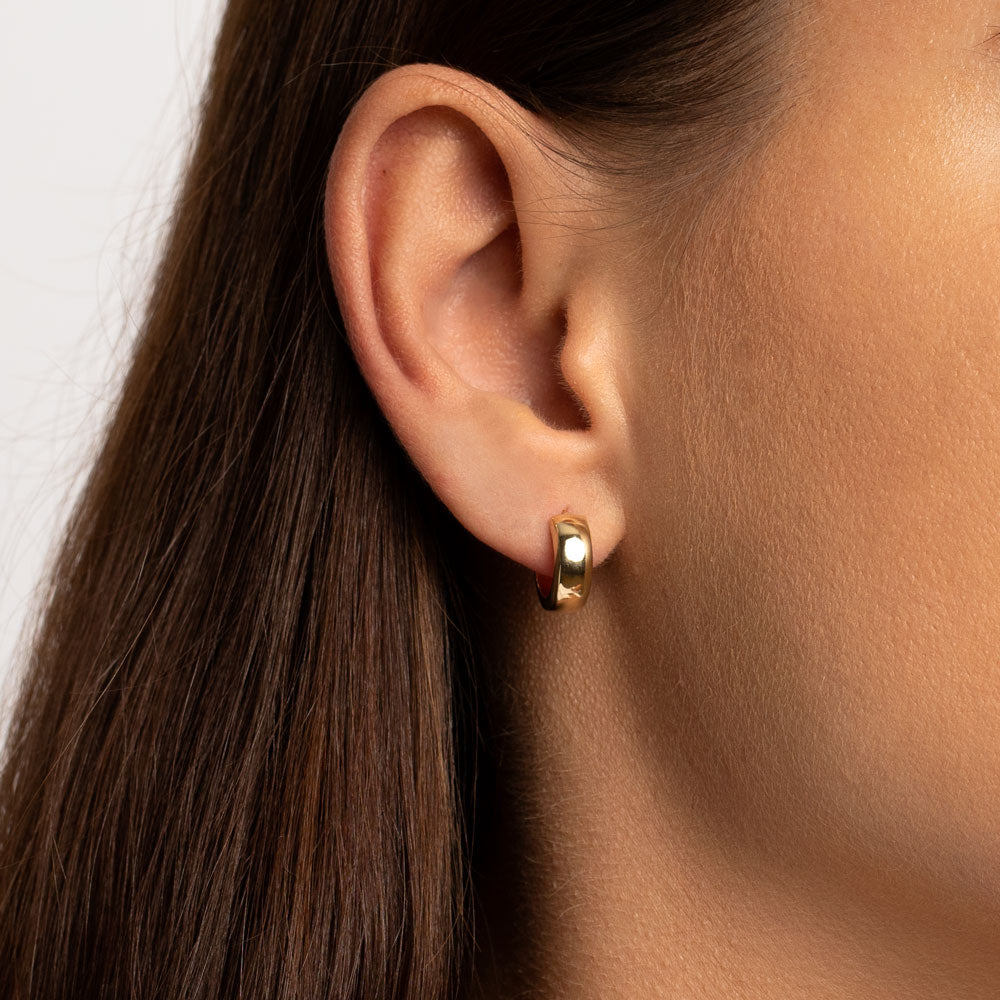 Buy Revere 9ct Gold Huggie Hoop Earrings  Womens earrings  Argos