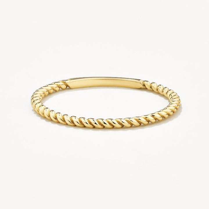 Medley Ring Rope Stacker Ring in 10k Gold
