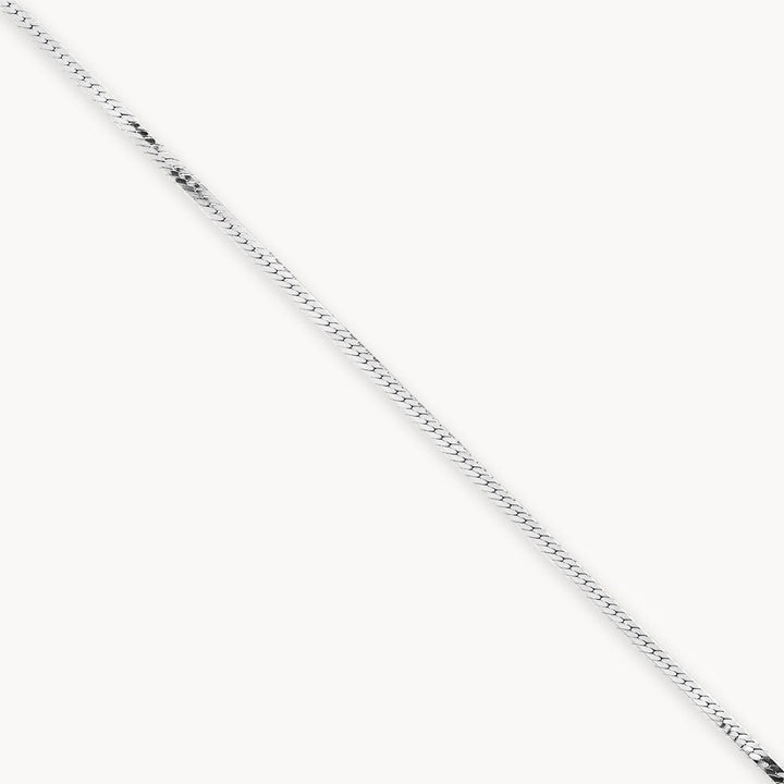Medley Necklace Slinky Herringbone Chain in Silver