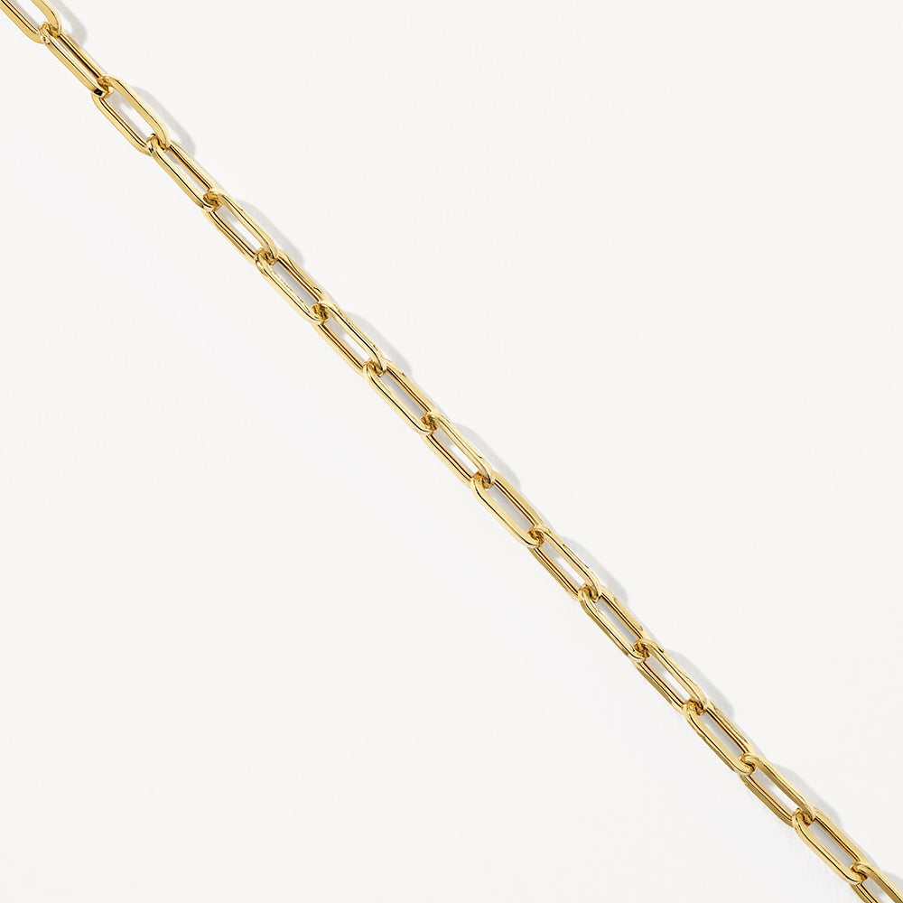 Square Boyfriend Paperclip Chain Necklace in Gold