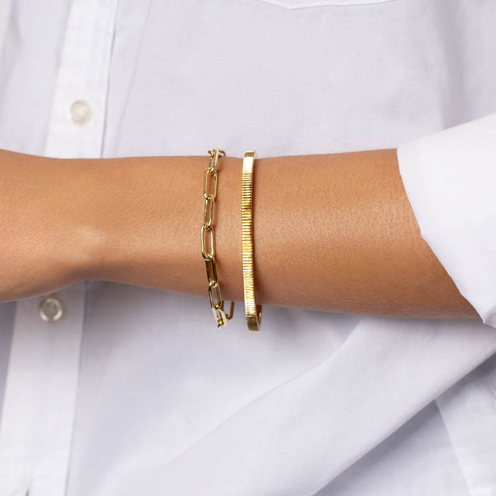 Textured Bangle in Gold