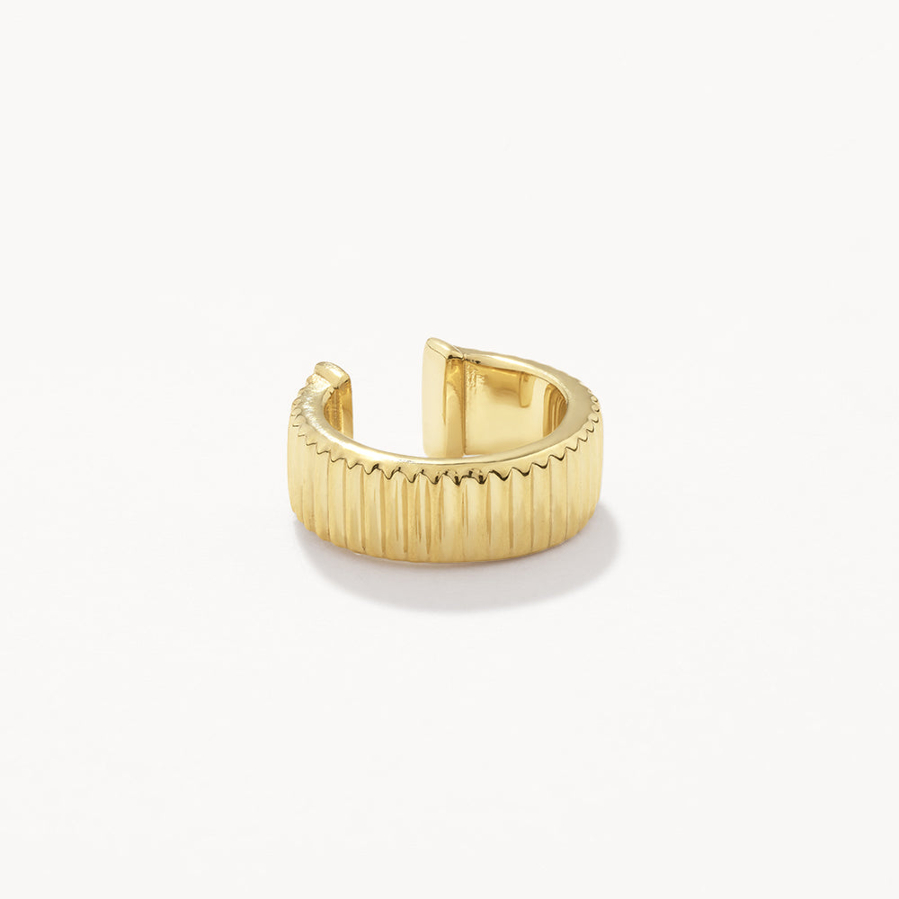Textured Ear Cuff Set in Gold