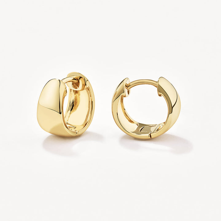 Thick Dome Huggies in Gold | Medley Jewellery