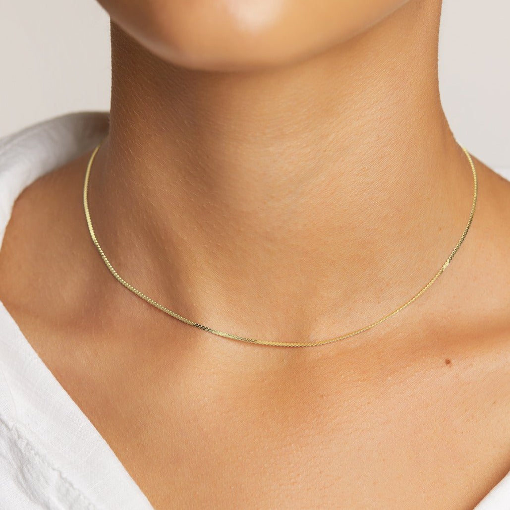 Viper Choker Chain Necklace in Gold