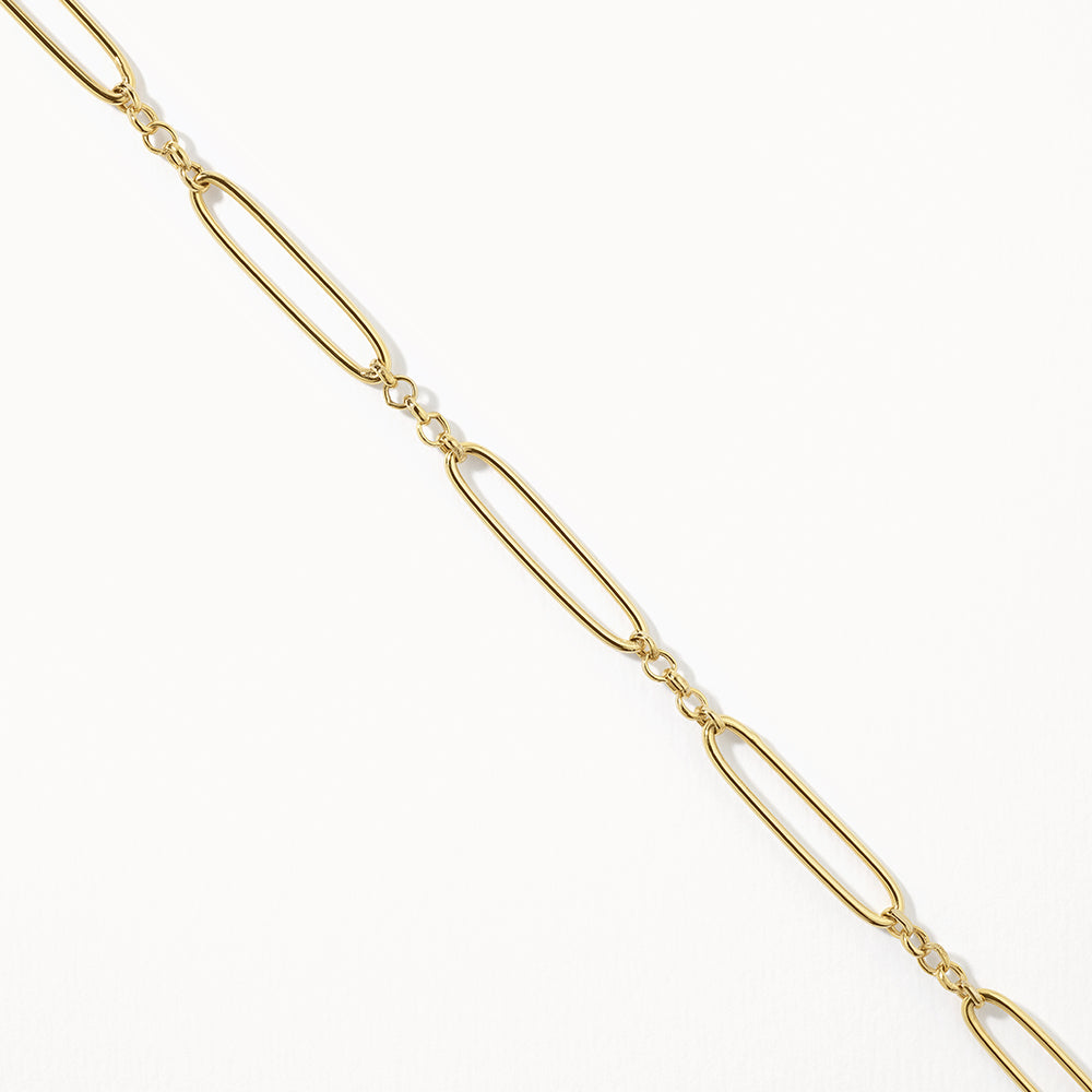 Medley Necklace Wire Paperclip Chain Necklace in Gold